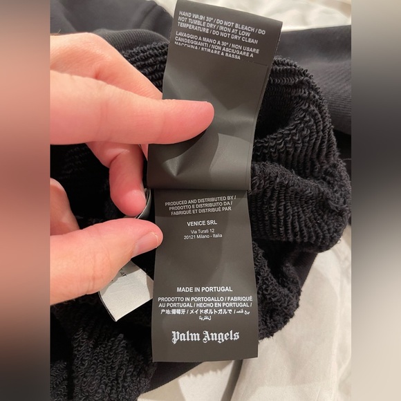 Palm Angels Logo Print Off-shoulder Sweatshirt Size Small Track Off Shoulder - Picture 9 of 16